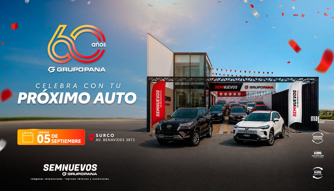 60 años Grupo Pana - beneficios especiales en Seminuevos este 05 de setiembre